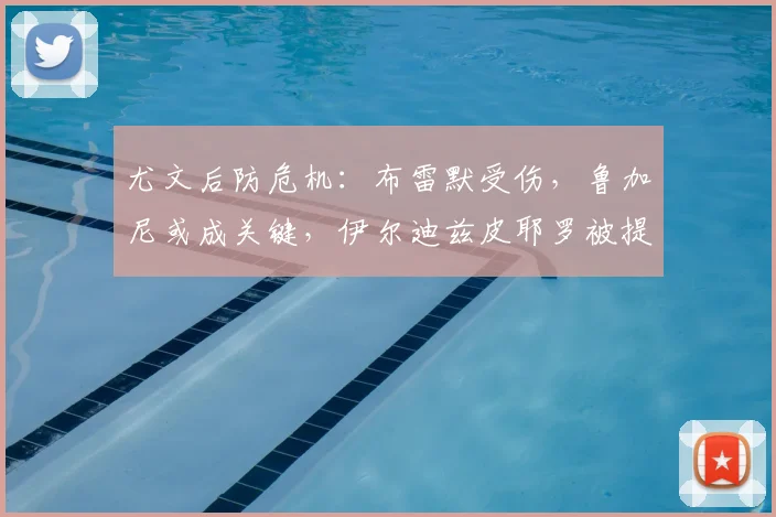 尤文后防危机：布雷默受伤，鲁加尼或成关键，伊尔迪兹皮耶罗被提及